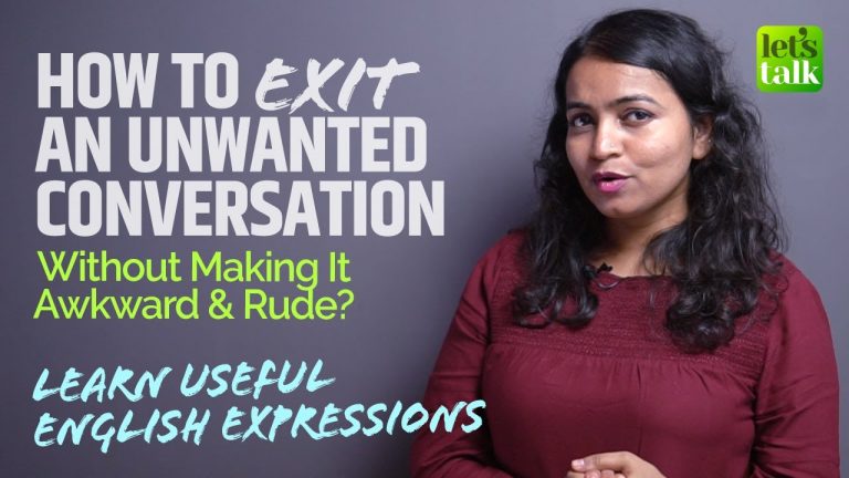 How To Exit An Unwanted Conversation Without Being Rude & Awkward | English Communication Skills
