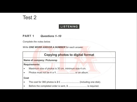 Cambridge 16 listening test 2| Copying photos to digital format| As per IELTS new pattern|
