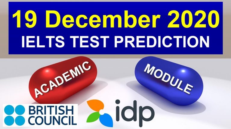 19 December 2020 IELTS Test Prediction: AC & GT