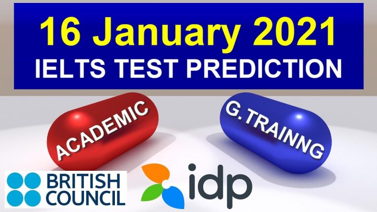 16 January 2021 IELTS TEST PREDICTION