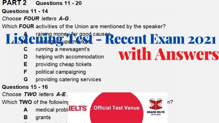 IELTS LISTENING PRACTICE TEST WITH ANSWERS | 06.09.2021