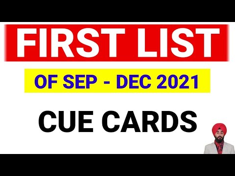 First List Of Latest Sep To Dec 2021 Latest Cue Cards | New List of Ielts Cue Cards 2021 Sep To Dec