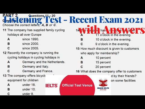 IELTS LISTENING PRACTICE TEST WITH ANSWERS | 02.09.2021