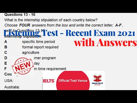 IELTS LISTENING PRACTICE TEST WITH ANSWERS | 30.08.2021