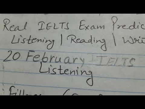 Prediction 20 February 2021Real Ielts Exam | Listening |Reading |writing |Academic |General